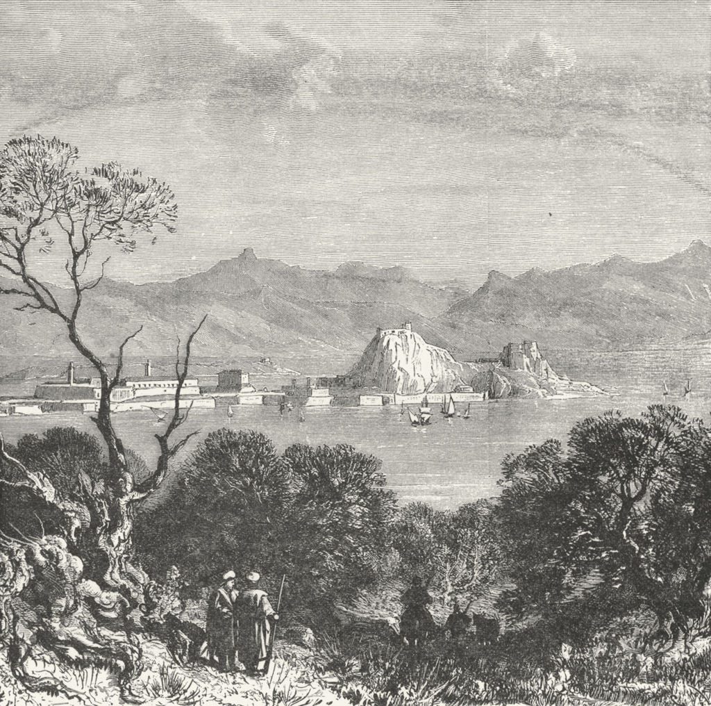 GREECE. Corfu c1885 old antique vintage print picture